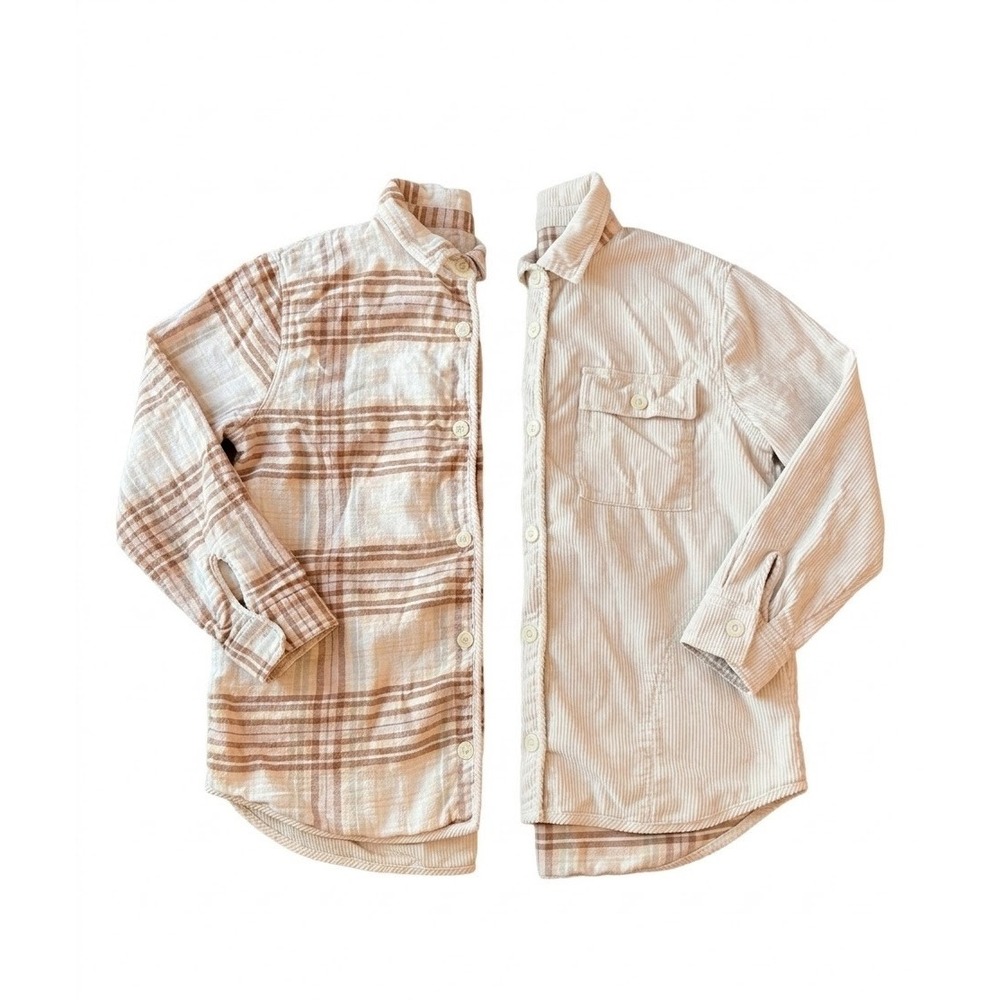 American Eagle Women's Reversible Corduroy Flannel Jacket Large
